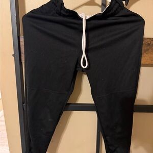 Rawlings Black Kids Sweatpants with White Drawstring